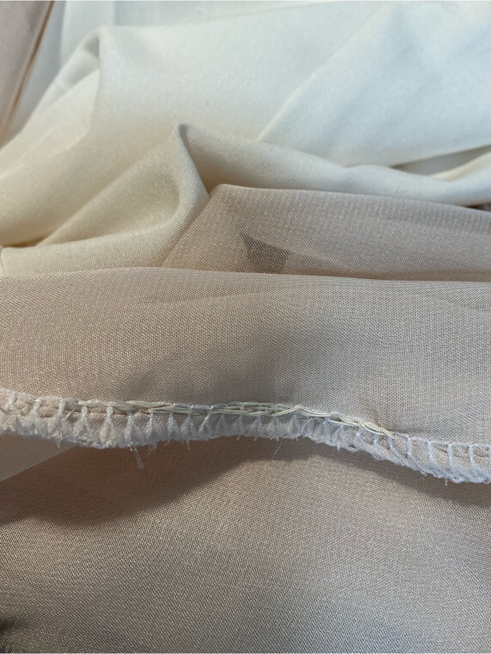 2177 - Elegant Cream Chiffon Spaghetti Strap Dress - Picture 12 of 12